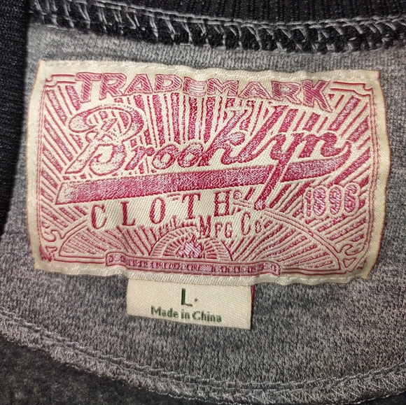 Trademark Brooklyn Cloth MFG CO 1896, Size L Button Up Gray, White, black Jacket - Picture 3 of 4